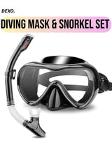 DEXO Diving Mask & Snorkel Set with Dry Top System – 180° Panoramic Tempered Glass Anti-Fog Snorkeling Gear for Adults & Youth 6