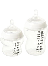tommee tippee Closer To Nature Newborn Baby Bottle Starter Kit, 2x150ml and 2x260ml Anti-Colic Baby Bottles With Slow Flow Teats, 0+ Months - Assorted 3