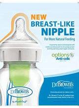 Dr. Brown’s Pack Of 2 Baby Anti-Colic PP Options+ Wide Neck Feeding Bottle, 2 X 150 ML, Level 1 Teat, 0 Months + 2