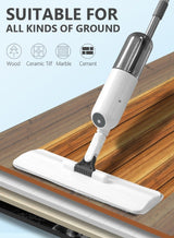 AHAKAC Spray Mop with 2 Washable Microfiber Pads-Cleaning Mop with 350ML Refillable Water Tank-Ceramic Floor Mop for Home Kitchen 4