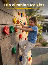 Beauenty 10 Pcs Rock Climbing Holds For Kids Set,Rock Climbing Holds,Climbing Wall,Climbing For Adult Indoor And Outdoor Play Accessories,With Mounting Hardware,Home Playground Climbing Wall Grip Kits 4