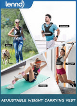 LENND Weighted Vest for Men and Women 1.8KG-5KG Adjustable Vest with 6 Iron Blocks and Weights for Home Workout, Adjustable Weight Vest Sports Set for Cardio and Strength Training 5