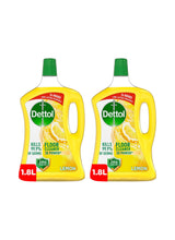 Dettol Lemon Antibacterial Power Floor Cleaner, Pack Of 2 Yellow 1.8x1.8Liters 5