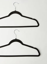 Noon East 50 Piece Non-Slip Ultra Slim Velvet Hanger, Set Made In Sturdy Material For Closet Organization in Black, 44.5x23.5cm 2