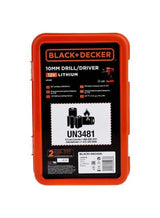 BLACK+DECKER Cordless Drill Driver, 12V 1.5Ah, 900 RPM, 13 Piece Bits, Kitbox, For Drilling & Fastening, LED Light, Soft Grip, Variable Speed, Lightweight, Compact Storage, Orange/Black - LD12SP-B5 Orange/Black 5