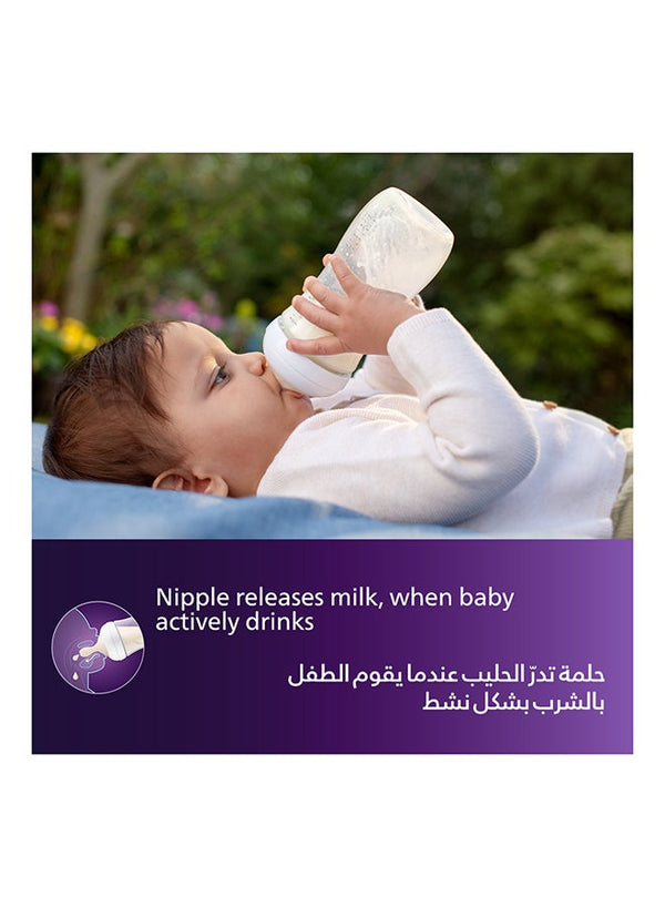 Philips Avent Natural Response Baby Feeding Bottle 330Ml | Fast Flow Nipple | 6M+ | No.1 Brand Recommended By Moms Worldwide |Natural Response Technology Mimics Breastfeeding | Uniquely Designed Nipple Releases Milk Only When Baby Drinks