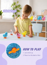 Kibe Jumping Chick 2-Pack Wind Up Toys Novelty Chicken Hopping Windup Toy for Kids Toddlers Party Favors Goody Bag Fillers Gifts(2 random colors) 2