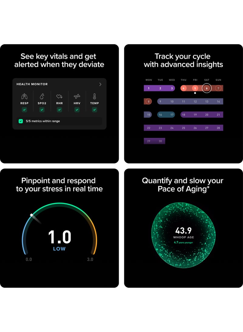 Peak – 12-Month Membership – 5.0 Health and Fitness Wearable – 24/7 Activity and Sleep Tracker with Heart Rate, HRV, Stress Monitor, Personalized Coaching, Healthspan – 14+ Days Battery Life Peak Onyx