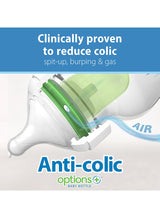 Dr. Brown’s Pack Of 2 Baby Anti-Colic PP Options+ Wide Neck Feeding Bottle, 2 X 150 ML, Level 1 Teat, 0 Months + 3