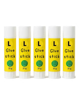 Lukadah Glue Stick 21g Bulk Pack of 5 – Non-Toxic, Washable, Acid-Free Adhesive for School, Office, Kids, Craft Supplies, DIY, Scrapbooking, Paper, Cardboard, Arts & Crafts Projects – Solvent Free Glue Sticks 6
