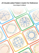 YelaJoy Toys Wooden Geoboard, Montessori Educational Toys Geometry Geoboard Elementary School, Educational Games for Children 3 4 5 6 Years Old,Interactive Games Gift for Girls 2