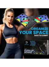 Lukadah Push Up Board for Men & Women, Multi-Function Foldable Press Board, Muscle max Push Up Handles, Fitness Strength & Exercise Training Equipment for Home Workout | Portable Gym For Chest, Abdominal 3