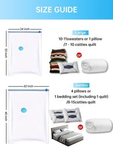BASILKIT 7-Piece Vacuum Storage Bags 60x80cm,Reusable Compression Space Saving Bags ,Foldable, Durable and Space Saver , with Free Hand Pump for Packing Clothes andBedding for Travel 2