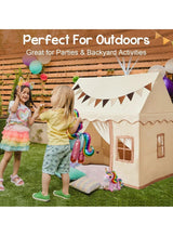 BLOOMING TIME Playhouse Play Tent for Kids-Portable with Padded Mat, Star Lights, Carry Bag, Kids Play Tent Indoor & Outdoor 1
