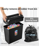 SINCHER SCH06 Cross-Cut Paper Shredder - 6-Sheet Capacity, Shreds CDs and Credit Cards, 11L Waste Bin - Ideal for Home or Office 3