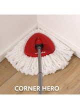 Vileda Easy Wring & Clean Spin Mop & Bucket Set With Foot Pedal | Vileda |3-Piece Handle 130 Cm |Floor Mop With Spinning Wringer | Turbo Refill 100% Microfibre Mop Head | Assorted ‎30.2 x 50 x 29.4 cm 5