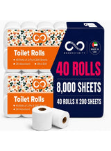 Fine Toilet Paper Tissue Comfort Sterilized For Germ Protection 180 Sheets x 2 Ply, 28 Rolls With 4 Free Rolls White 6