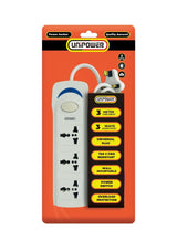 Unipower Power Strips Ex-1242 Extension Cord with 3 way Outlets with switch, Universal Plug Adapter, Charging Socket with 3 meter Extension Cord (White) 2