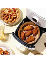 MOMENT Air Fryer Paper Liners, 100Pcs Non-Stick Disposable Liners, Baking Paper For Air Fryer Oil-Proof, Water-Proof, Food Grade Parchment For Baking Roasting Microwave 2