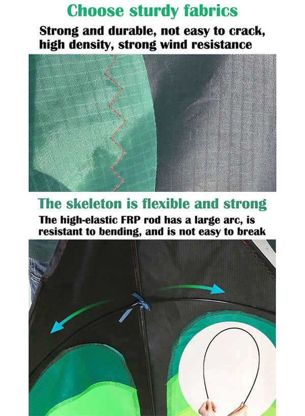 ZCM-HAPPY Kite for Outdoor Games and Activities Single Line Kite with Flying Tool Reel 6m Long Tail