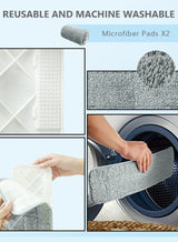 AHAKAC Spray Mop with 2 Washable Microfiber Pads-Cleaning Mop with 350ML Refillable Water Tank-Ceramic Floor Mop for Home Kitchen 5
