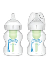 Dr. Brown’s Pack Of 2 Baby Anti-Colic PP Options+ Wide Neck Feeding Bottle, 2 X 150 ML, Level 1 Teat, 0 Months + 6