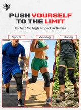 FIT TRIBE 2 Pcs Knee Support Brace for Men & Women - Adjustable Compression Knee Pad with Dual Straps for Patella Support, Joint Pain and Ligament Protection - Breathable Neoprene Knee Brace for Running, Basketball, Workout, Cycling & Daily Use 5