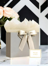 SparkSprout 2PCS Champagne Color Large  Gift Bags,  Paper Bags with Ribbon,  Greeting Cards and Tissue Paper, Portable Party Bags with Handles, Birthday Gift Bags, Present Bags for Wedding Party,  Party Supplies 3