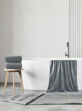 CHU DAI Microfiber Bath Towel 70*140cm, Soft, Durable, Super Absorbent and Fast Drying, Grey 4