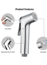 Jomoo Bidet Shattaf Set, Handheld Bidet Sprayer for Toilet with 47 Inch Stainless Steel Bidet Hose and Holder, 2 Modes Shower Bidet Spray Set 4