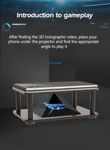 GROIC 3D Holographic Display Stands,Projector Mobile Smartphone Hologram Bracket,360° Images Stands Projector,for Ad Display/Cartoon Interaction/Entertainment/Gift,Developmental Toys 4