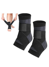 PYC 2 Piece Ankle Protector Adjustable Compression Ankle Support Brace For Running Sports Football and Basketball 1