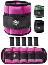 FIT TRIBE 2pcs Adjustable Ankle Weights 1-5 lbs Each, 2-10 lbs Pair Leg Weights, Perfect for Strength Training, Fitness, Core Workouts, Walking, and Jogging, Comfortable Secure Fit for Men & Women (Pink) 6