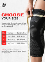 FIT TRIBE 2 Pcs Knee Support Brace for Men & Women - Adjustable Compression Knee Pad with Dual Straps for Patella Support, Joint Pain and Ligament Protection - Breathable Neoprene Knee Brace for Running, Basketball, Workout, Cycling & Daily Use 4