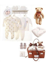 WALALLA Newborn Gift Set for Baby Boy Girl Infant Gift Set Baby Gifts Premium Cotton Baby Clothes Accessories Set Fits Newborn to 3 Months Bear 2