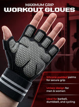 FIT TRIBE Workout & Weight Lifting Gloves for Men & Women - Non-Slip Grip, Adjustable Wrist Support, Breathable, Lightweight Training Gloves for Home Gym and Fitness Accessories 2