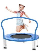 Sky Land Fitness 36" Jumping Trampoline For Kids | Fitness Rebounder With Removable Foam Handle & Safety Pad/Bungee Cords, Stable & Quiet Exercise Rebounder For Indoor & Outdoor, EM-8101 2