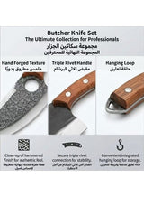 OSOOKE 3 Piece Chef Knife Set, High Carbon Steel Japanese Kitchen Knives for Meat Cutting 3