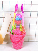 ZCM-HAPPY 7-Piece Hourglass Toy Set with Large Thickened Plastic Shovel and Beach Bucket for Endless Beach Adventures 6