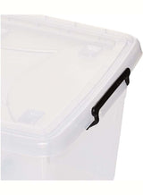 Cosmoplast 82L Clear Plastic Storage Box With Wheels & Lockable Lid (Transparent) Transparent 82.0Liters 5