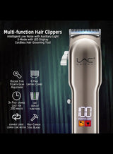 LAC LAICHY Hair Clippers for Men Hair Trimmer Beard Trimmer for Men Razor Kit - Gold Rechargeable USB Professional Cordless Hair Clippers for Men with LED Display for Barber 4