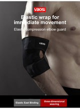 VBOSI Elbow Support Brace, 3D Ergonomic Compression Sleeve with Adjustable Pressure Strap & Breathable Weaving for Joint Pain Relief in Basketball, Gym, Tennis & Cycling (Black) 2