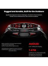 GPS Smart Watch for Men Waterproof 1.43 Inch AMOLED Display Fitness Activity Tracke with Sleep Monitoring suitable for Android iOS 3