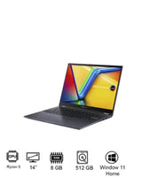 Vivobook S 14 Flip TN3402YA-LZ327W 触控笔记本电脑，配备 14 英寸显示屏、AMD Ryzen 5-7430U 处理器、8GB 内存、512GB 固态硬盘、Intel UHD 显卡，预装 Windows 11 家庭版（英文/阿拉伯文），静音蓝配色。 6