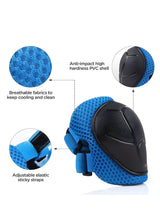 GROIC Kids Protective Gear Adjustable Protective Helmet,Kids Helmet Knee Elbow Pads Wrist Guard Sport Protective Gear Adjustable Scooter Skateboard Roller Bike Skate Cycling Safety Set 4