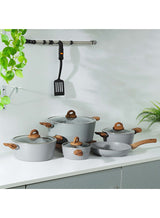 DELCASA Chef Master 10 Piece Non stick Cookware Set With 5 Layer Granite Coating DC2284 6