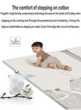 ZCM-HAPPY Double-Sided Pattern Baby Crawling Mat, Comfortable PE Material, Waterproof Baby Play Mat, Suitable for Toddler Boys and Girls 180x200cm 4
