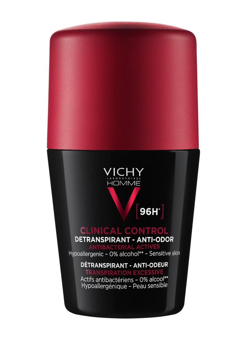 VICHY 96 Hour Clinical Control Deodorant For Men Clear 50ml