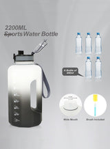 GEMFUL 2l Big Water Bottle 2 Litre with Handle Leak Proof BPA Free Large Capacity Daily Drinks Jug for Gym Fitness Sport Outdoor 4