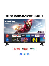 65英寸4K超高清安卓智能LED电视 | 超高清分辨率，内置应用（Netflix、YouTube、Facebook、Twitter、Skype）| 60Hz刷新率，USB和HDMI接口，支持DLNA，2年质保 UHD65SLED 黑色 6